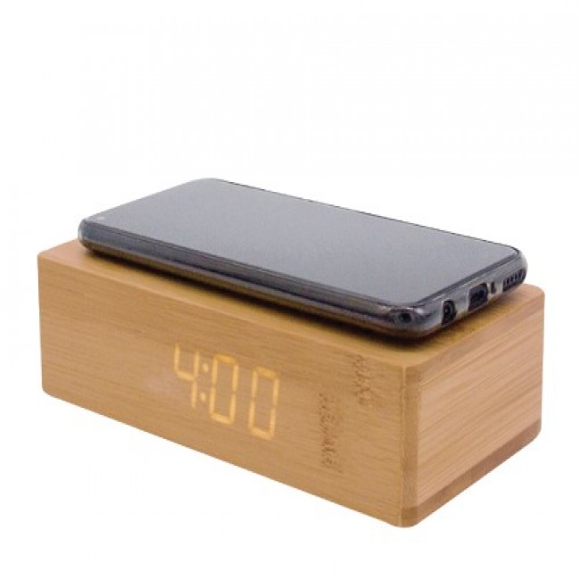 Bamboo-Wireless-Charger-with-Clock-Online Shopping-FHaN-2