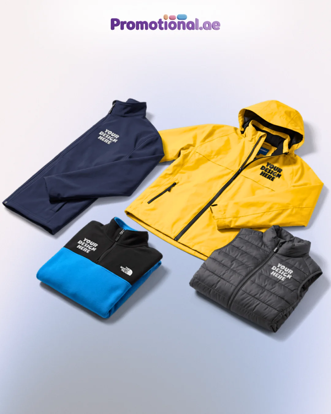 Personalized quilted puffer vest with zip front, available for custom logo branding in Dubai
