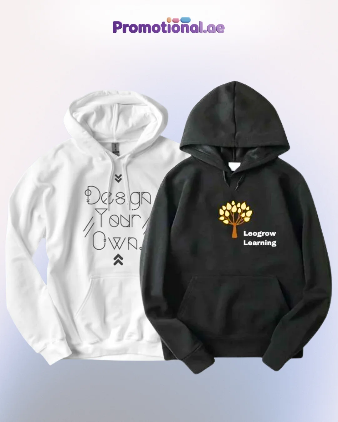 pullover hoodie with custom logo print in dubai